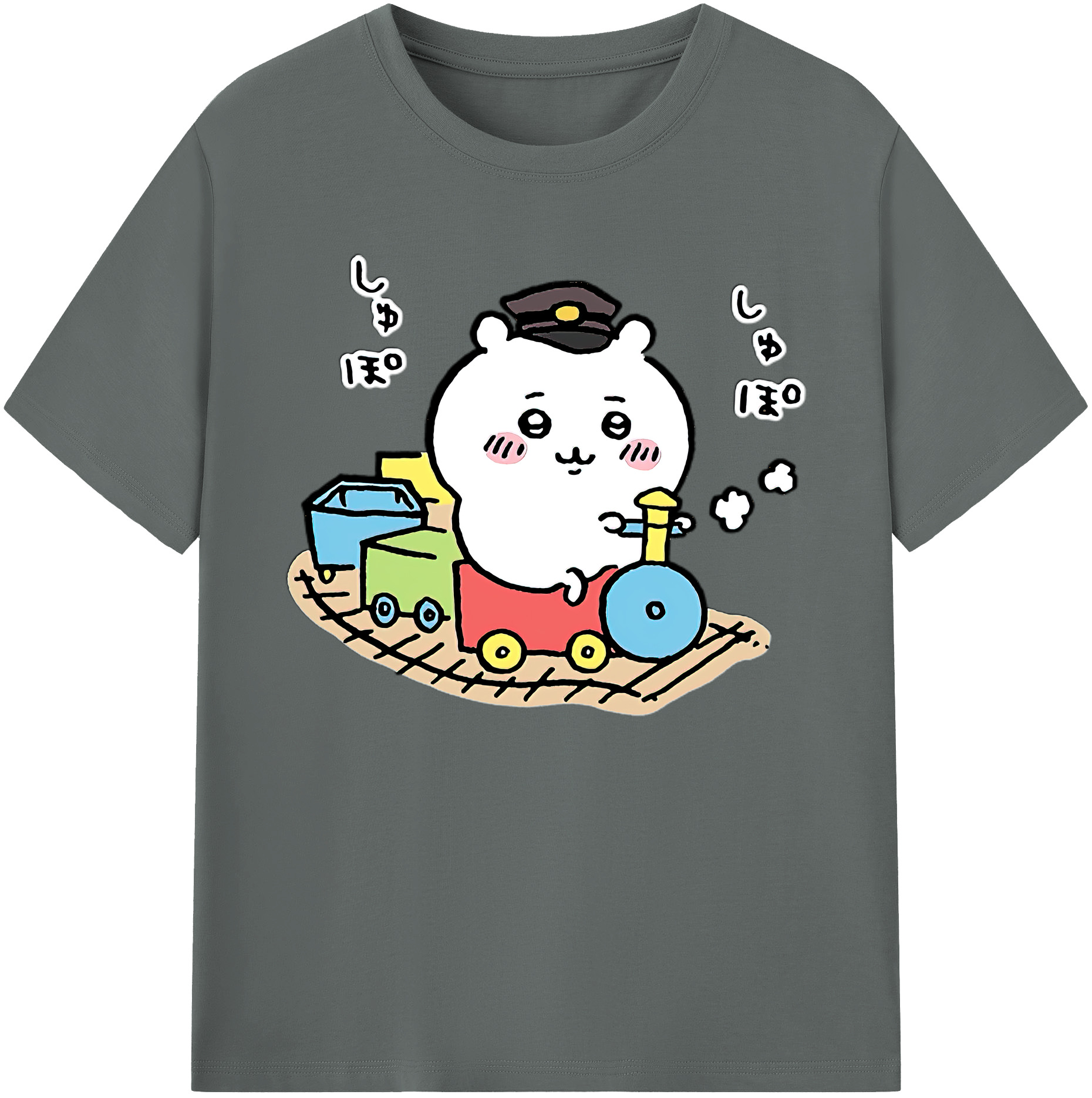 （画像用） ちいかわ ちいかわ Chii-kawa chiikawa 綿100％ メンズ半袖Tシャツ｜肌触りやわらか＆通気性